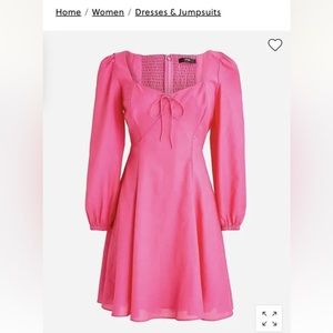 J.Crew Hot Pink Sweetheart Mini Dress Sz 6
